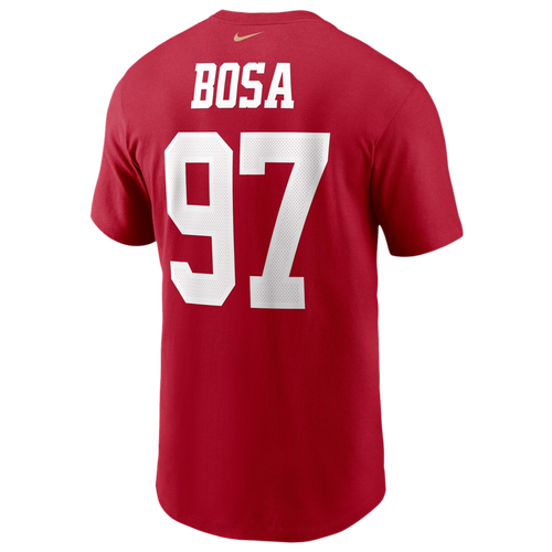 

Nike Mens Nick Bosa Nike 49ers Name & Number T-Shirt - Mens Scarlett/Scarlett Size S