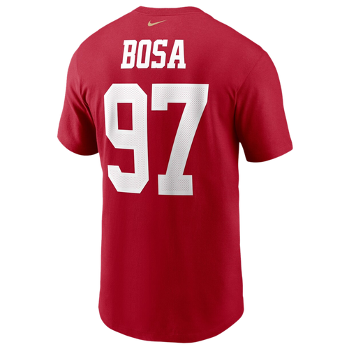 

Nike Mens Nick Bosa Nike 49ers Name & Number T-Shirt - Mens Scarlett/Scarlett Size L