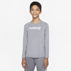 Boys' Grade School - Nike Dri-Fit Long Sleeve Top - Carbon Heather