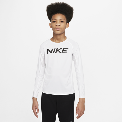 

Nike Boys Nike Dri-Fit Long Sleeve Top - Boys' Grade School White Size M