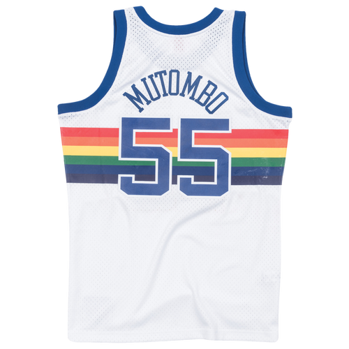 

Mitchell & Ness Mens Dikembe Mutombo Mitchell & Ness Nuggets Swingman Jersey - Mens White Size L