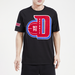 Men's - Pro Standard Pistons Mash Up T-Shirt - Black/Black