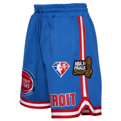 Men's - Pro Standard Pistons NBA Team Logo Pro Shorts - Blue/Blue