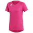 adidas Hi-Lo Cap Sleeve Jersey - Women's Shock Pink/White