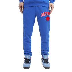 Men's - Pro Standard Pistons Stacked Logo Hoodie - Blue/Blue