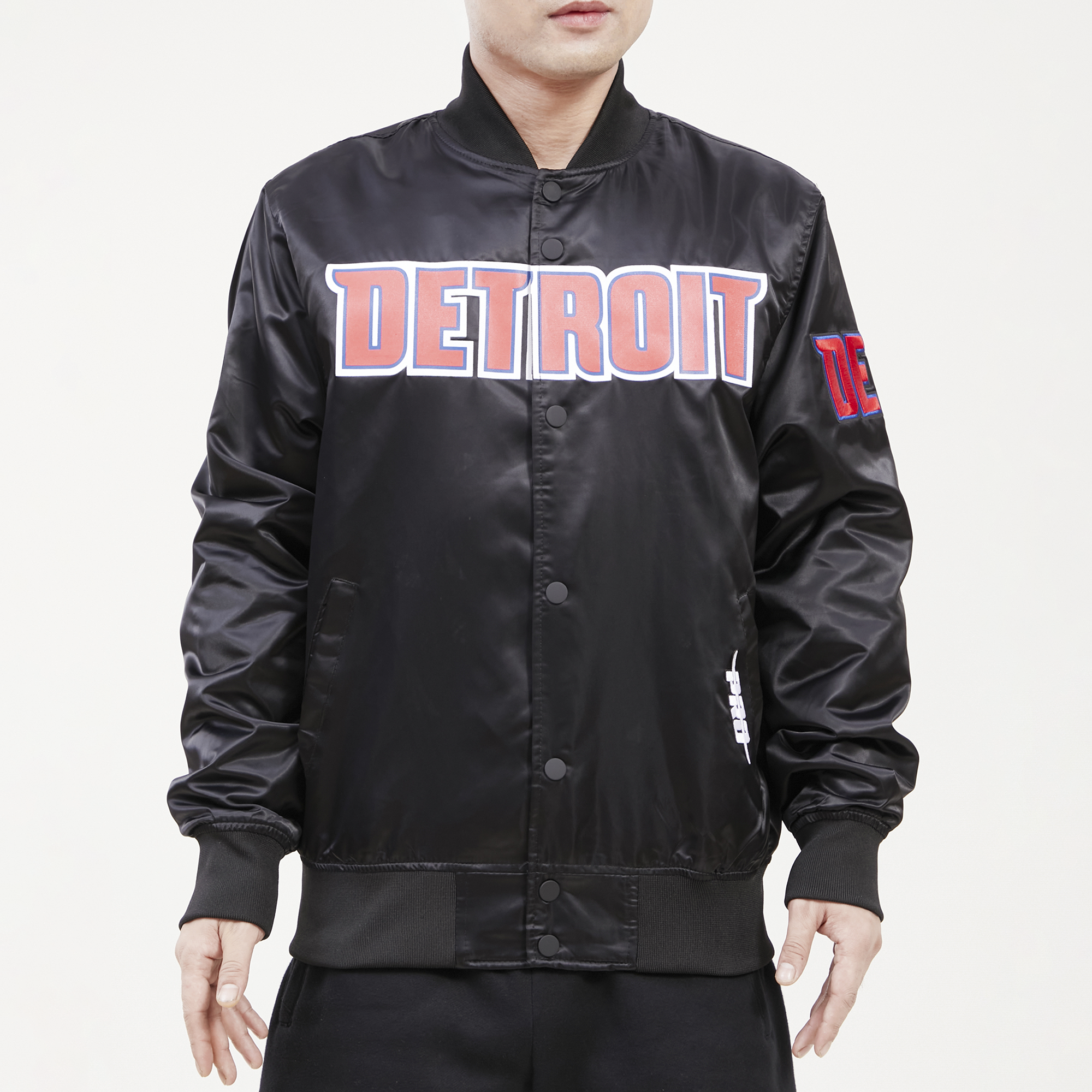 Pro Standard Detroit Pistons Big Logo Satin Jacket