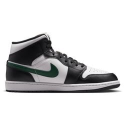 Men's - Jordan AJ 1 Mid - Black/Summit White/Gorge Green