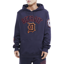 Men's - Pro Standard Tigers Stacked Logo Hoodie - Navy/Navy