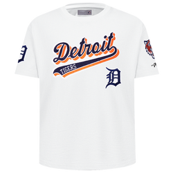 Boys' Grade School - Pro Standard Detroit Tigers Script T-Shirt - White/Orange/Blue