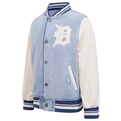 Boys' Grade School - Pro Standard Detroit Tigers Denim Jacket - White/Blue