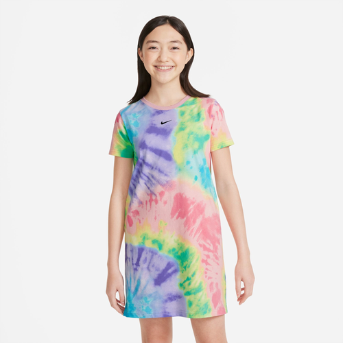 

Girls Nike Nike NSW TD T-Shirt Dress - Girls' Grade School Arctic Punch/Multi Size M