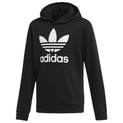 Boys' Grade School - adidas Originals Adicolor Trefoil Hoodie - Black/White