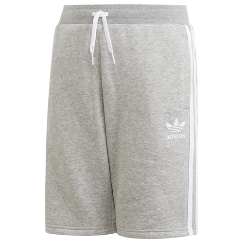 Adidas Originals Boy's Adidas Kids' Originals 3-stripes Fleece Shorts In Medium Grey Heather/white