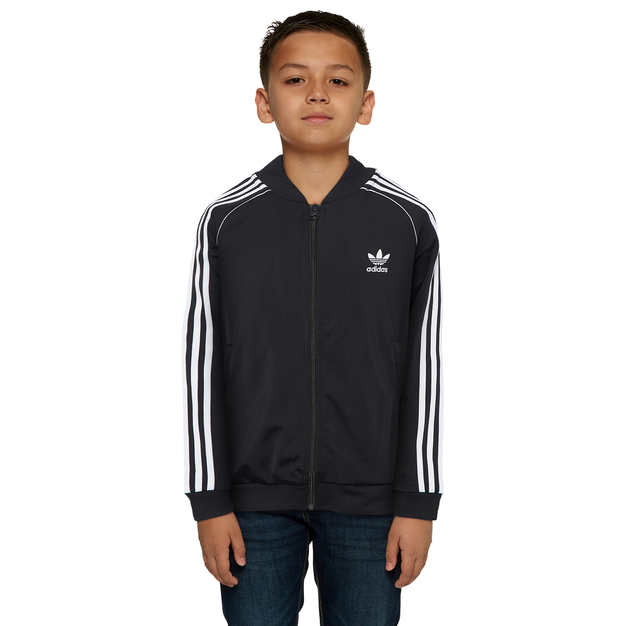 adidas superstar jacket black and white