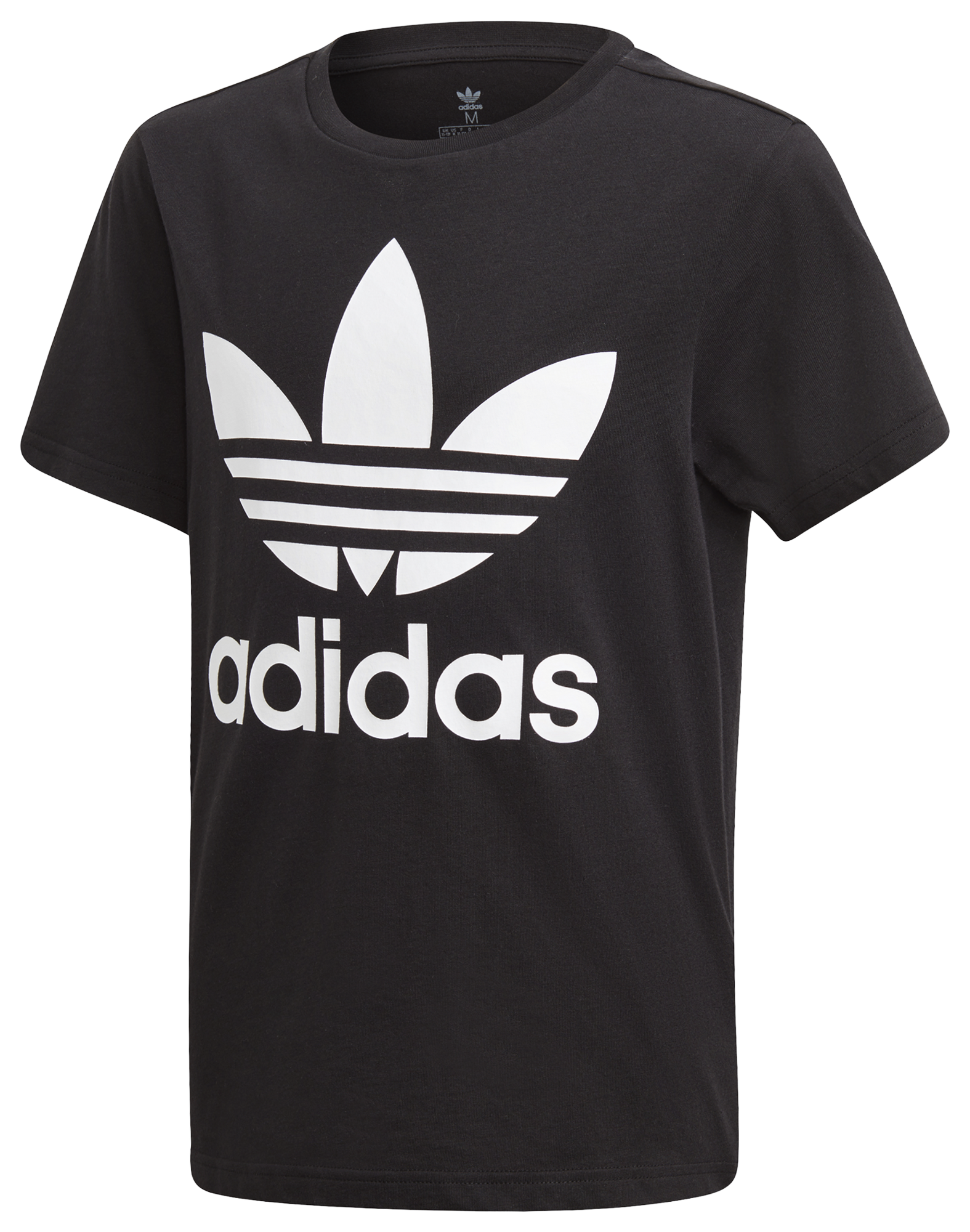 Adidas trefoil tee hot sale womens black