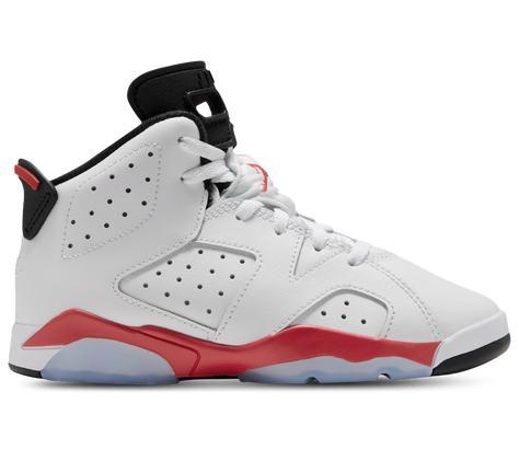 Pre-School Jordan Retro 6 White Infrared