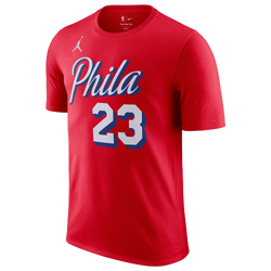 Men's - Nike 76ers Lebron James Statement N&N T-Shirt - Red