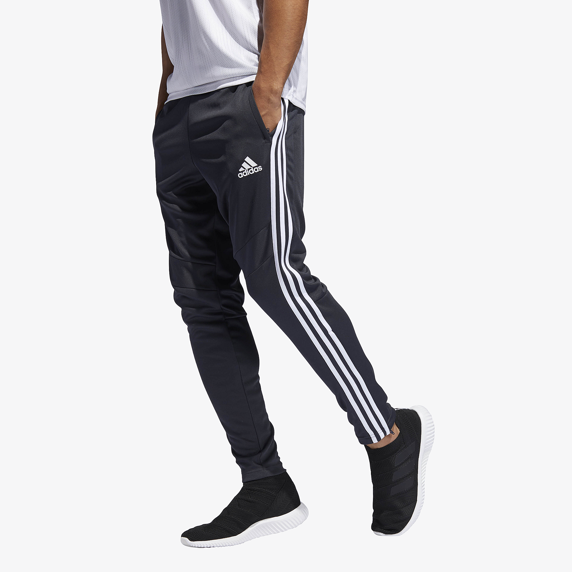 adidas joggers half stripe