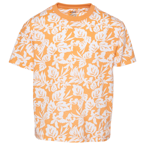

Boys LCKR LCKR Kid T-Shirt - Boys' Grade School Bright White/Orange Size L