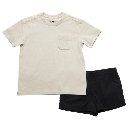 

Boys LCKR LCKR T-Shirt and Shorts Set - Boys' Toddler Gray/Black Size 3T