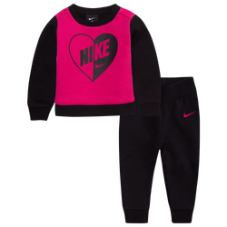 Boys' Infant - Nike GFX Crew and Jogger Set - Black/Black