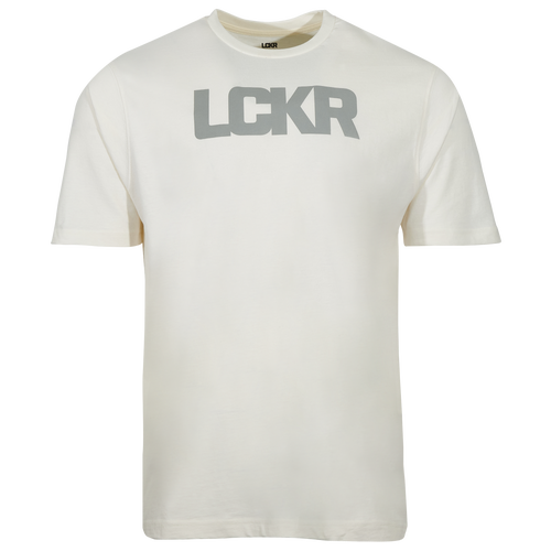 Lckr Mens  Logo T-shirt In White/white
