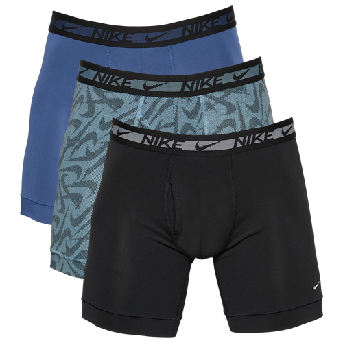 

Nike Mens Nike Flex Micro 3-Pack Boxer Brief - Mens Blue/Black Size S