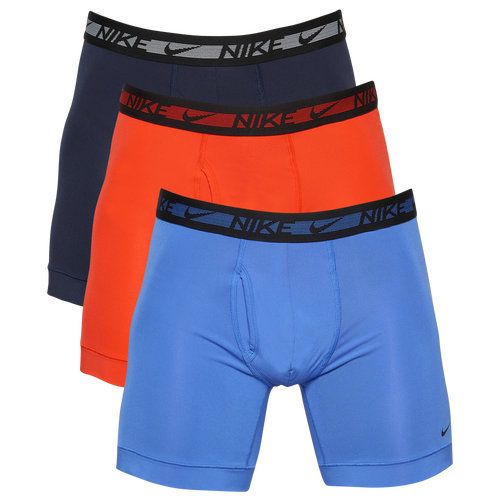 

Nike Mens Nike Flex Micro 3-Pack Boxer Brief - Mens Red/Blue Size M