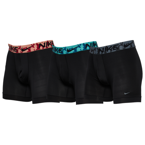 

Nike Mens Nike Micro Boxer Brief 3-Pack - Mens Black/Blue/Grey Size L