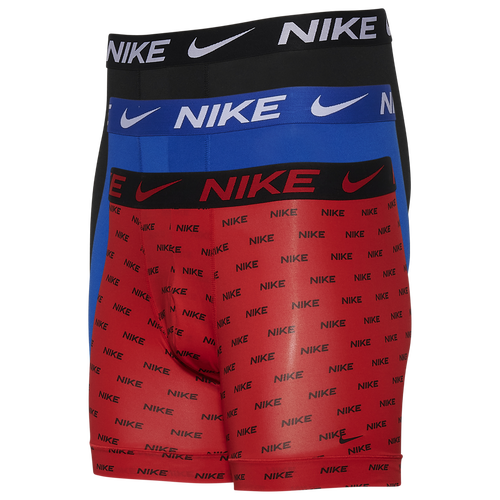 

Nike Mens Nike Micro Boxer Brief 3-Pack - Mens Red/Blue/Black Size L