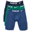 Nike Micro Boxer Brief 3-Pack - Men's Green/Navy/Blue