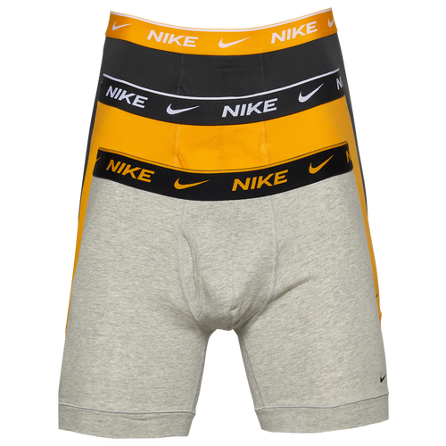 

Nike Mens Nike Boxer Brief 3 Pack - Mens Yellow/Grey Size S