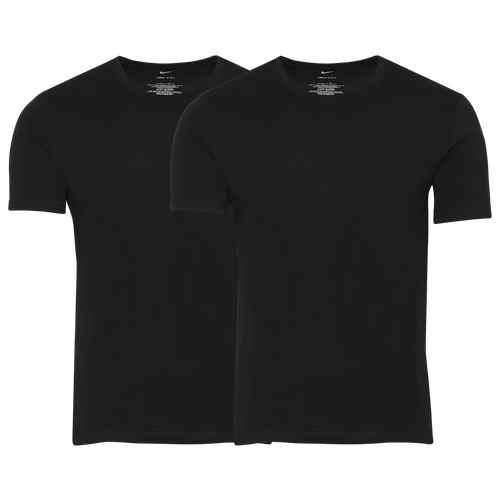 

Nike Mens Nike Crew 2 Pack T-Shirt - Mens Black/Black Size S