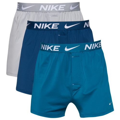 

Nike Mens Nike Knit Boxer 3 Pack - Mens Spruce/Gray/Green Size S