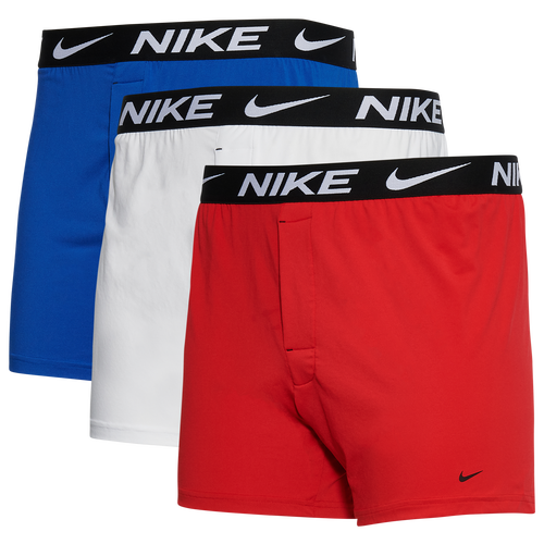 

Nike Mens Nike Knit Boxer 3 Pack - Mens Red/White/Blue Size L