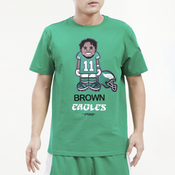 Men's - Pro Standard Eagles Brown Avatar T-Shirt - Green/Green