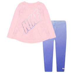 Girls' Infant - Nike Long Sleeve Tunic and Ombre Legging Set - Purple/Purple