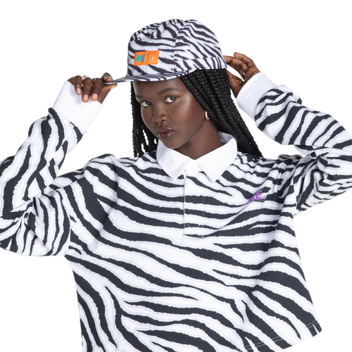 

Melody Ehsani Womens Melody Ehsani 5 Panel Hat - Womens Zebra/Zebra Size One Size