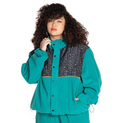 Women's - Melody Ehsani Polar Fleece Speckle Jacket - Green/Green
