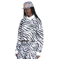 Women's - Melody Ehsani Cropped Rugby Long Sleeve Shirt - Zebra/Zebra