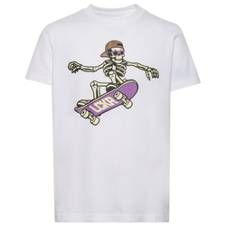 Boys' Grade School - LCKR Kick Flippin' Bones Graphic T-Shirt - White/Purple