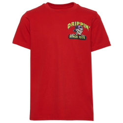 Boys' Grade School - LCKR Biker Bones Graphic T-Shirt - Samba/Green