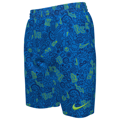 Shop Nike Boys   Doodle 7 Inch Swim Shorts In Blue/blue