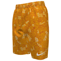 Boys' Grade School - Nike Doodle 7 Inch Swim Shorts - Orange/Orange