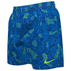 Girls' Grade School - Nike Doodle Lap 4 Inch Swim Shorts - Blue/Blue