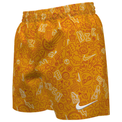 Girls' Grade School - Nike Doodle Lap 4 Inch Swim Shorts - Orange/Orange