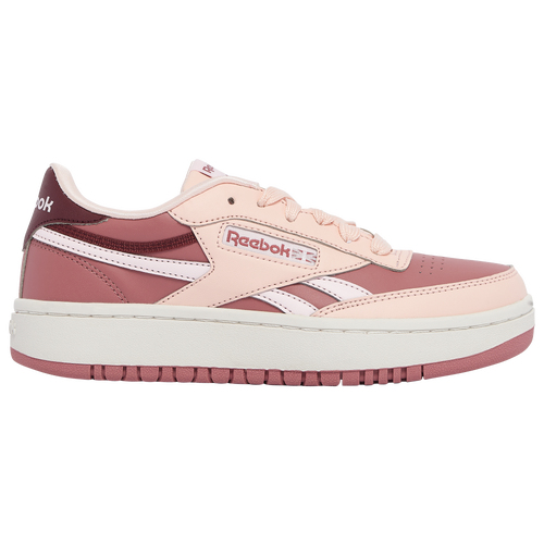 

Reebok Girls Reebok Club C Double Revenge - Girls' Grade School Basketball Shoes Porcelain Pink/White/White Size 05.0