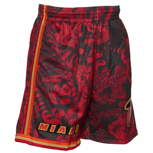 

Mitchell & Ness Nets CNY Shorts - Mens Scarlet/Gold Size M