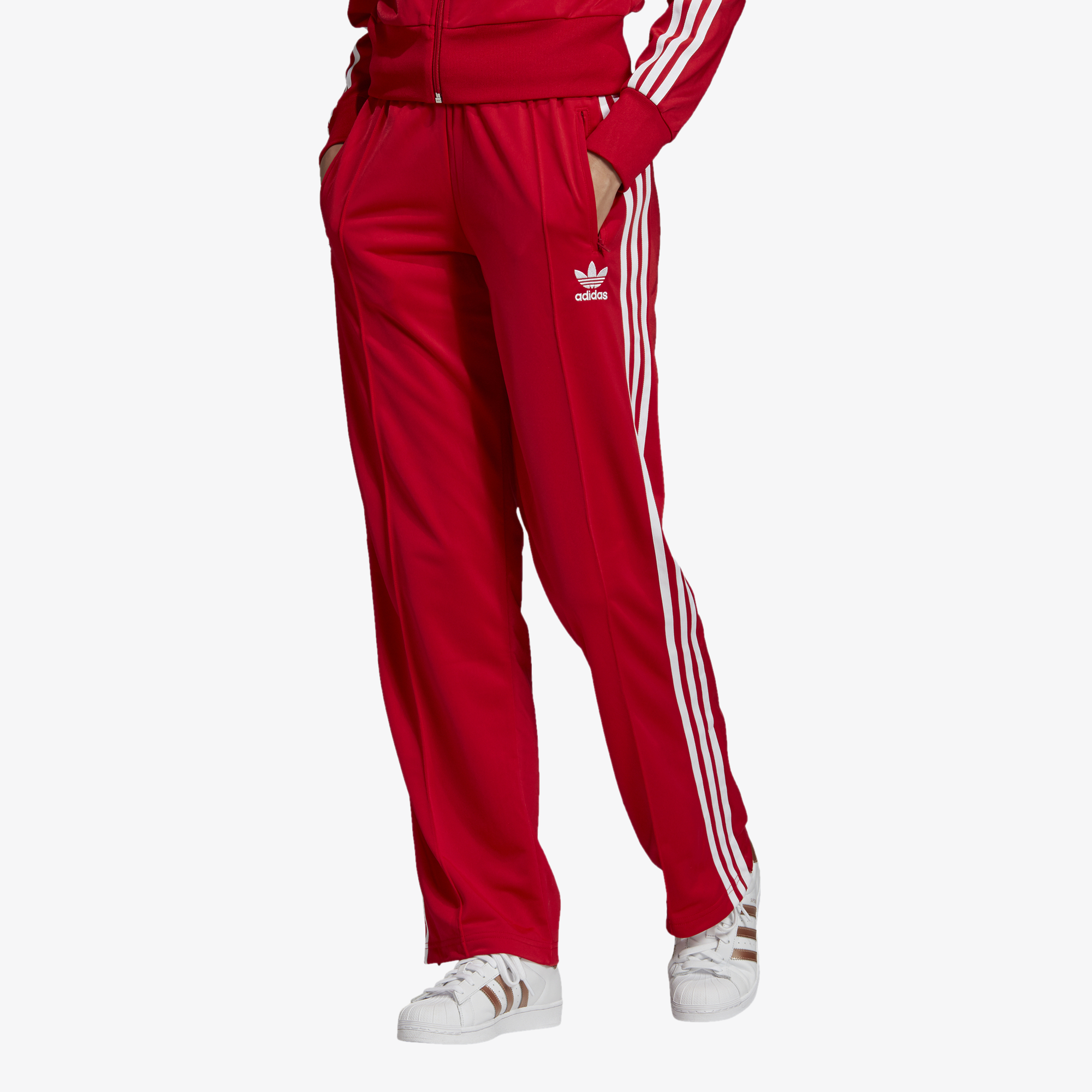 adidas womens red track pants