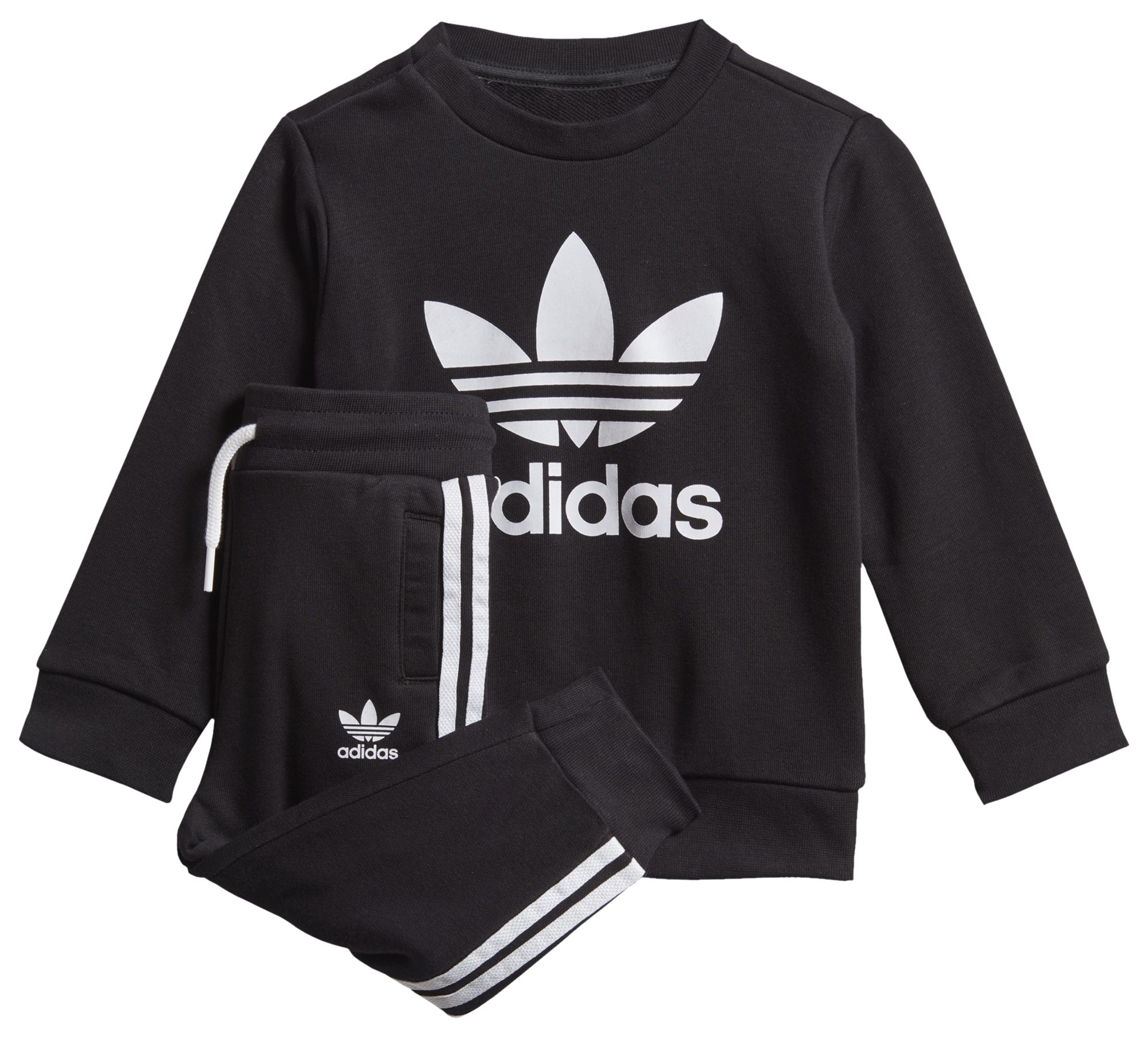 Adidas originals lock up trefoil crew hot sale tracksuit children